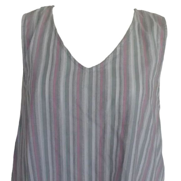 FRESH PRODUCE Dress, L, Melody, Tiered Skirt, V-neck, Crisp cotton, Stripes - Picture 2 of 14